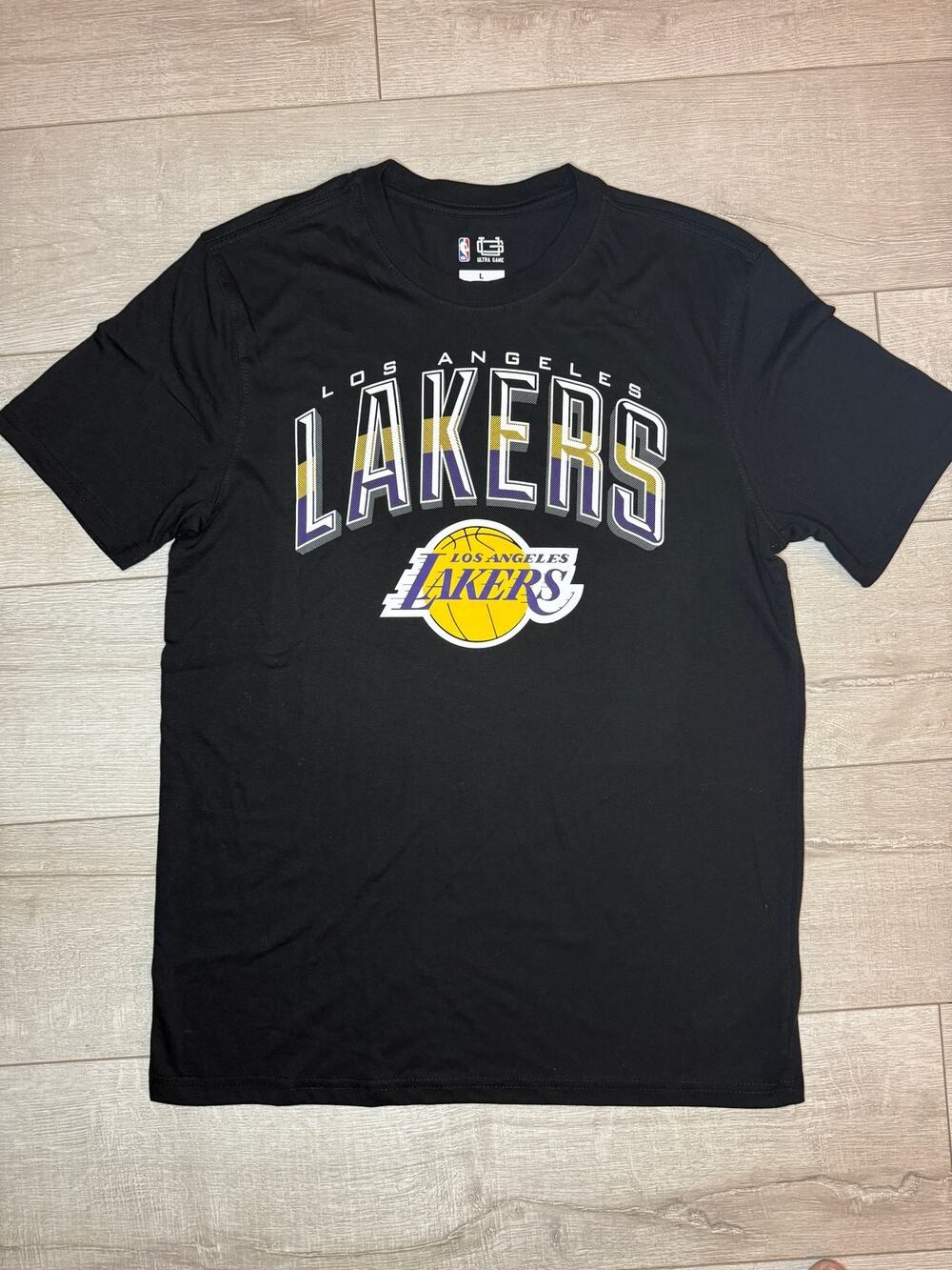 Ultra Game NBA Los Angeles Lakers Black Graphic T-Shirt Large NWT